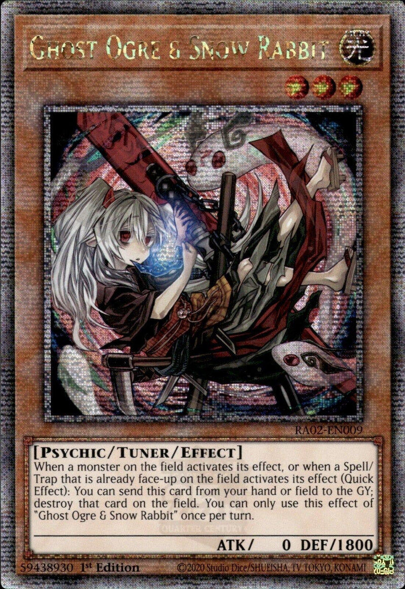 Ghost Ogre and Snow Rabbit Alternate Art Quarter Century Secret Rare (RA02-EN009) [RA02]