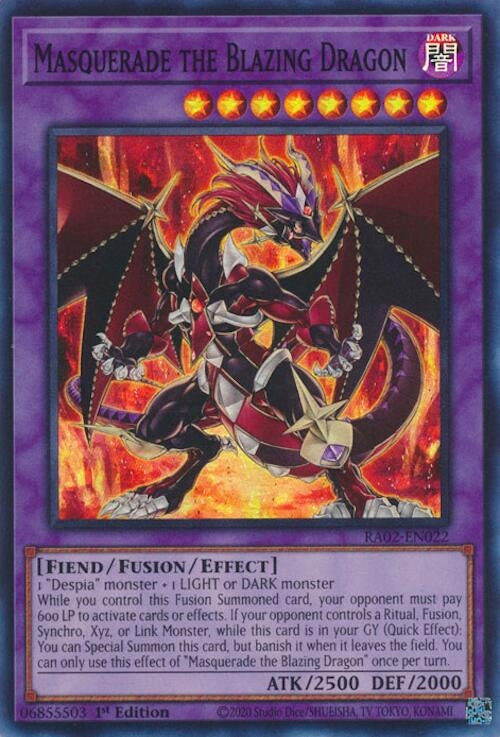 Masquerade the Blazing Dragon (RA02-EN022) [RA02]