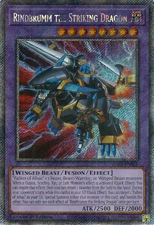 Rindbrumm the Striking Dragon Platinum Secret Rare (RA02-EN025) [RA02]