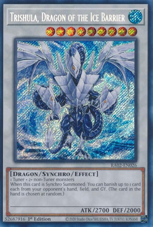 Trishula Dragon of the Ice Barrier Secret Rare (RA02-EN026) [RA02]