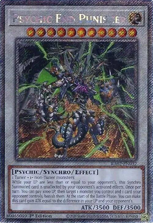 Psychic End Punisher Platinum Secret Rare (RA02-EN032) [RA02]