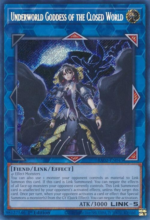 Underworld Goddess of the Closed World Secret Rare (RA02-EN045) [RA02]