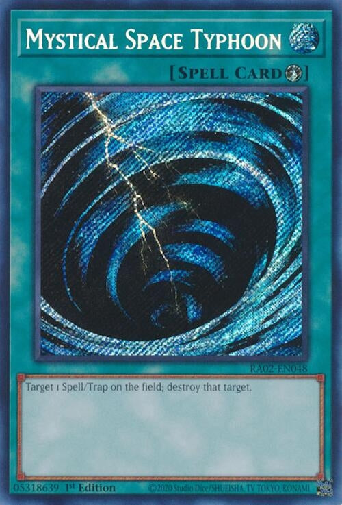 Mystical Space Typhoon Secret Rare (RA02-EN048) [RA02]