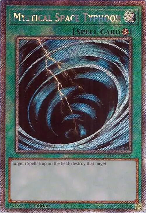 Mystical Space Typhoon Platinum Secret Rare (RA02-EN048) [RA02]