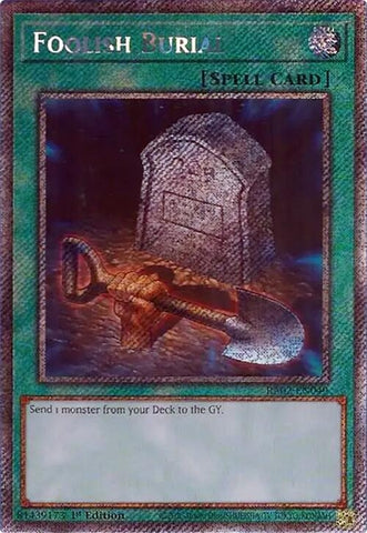 Foolish Burial Platinum Secret Rare (RA02-EN049) [RA02]