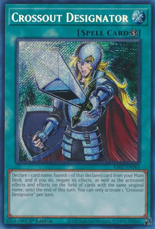 Crossout Designator Secret Rare (RA02-EN063) [RA02]