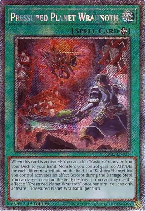 Pressured Planet Wraitsoth Platinum Secret Rare (RA02-EN073) [RA02]