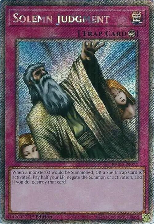 Solemn Judgment Platinum Secret Rare (RA02-EN075) [RA02]