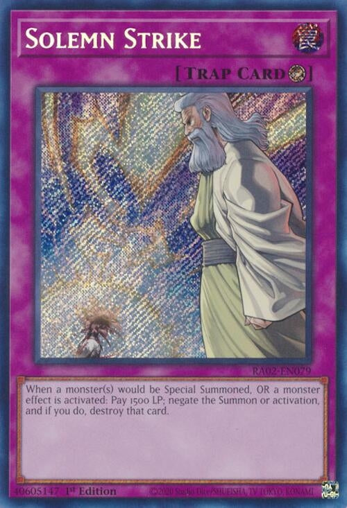 Solemn Strike Secret Rare (RA02-EN079) [RA02]