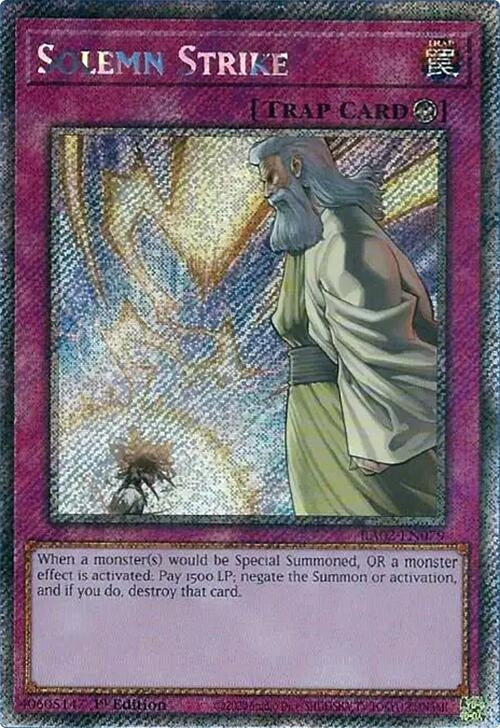 Solemn Strike Platinum Secret Rare (RA02-EN079) [RA02]