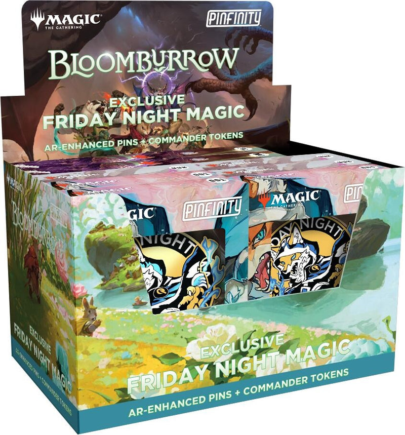 Bloomburrow Pinfinity Friday Night Magic AR Enhanced Pin plus Commander Token Display () [BLB]