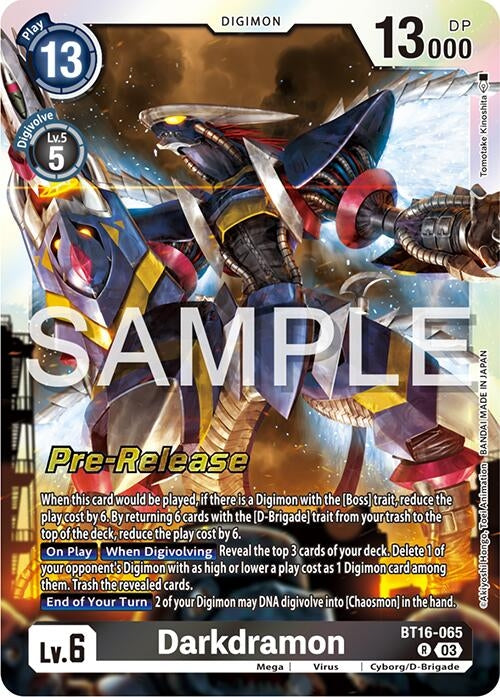 Image for Darkdramon [Beginning Observer Pre-Release Cards]