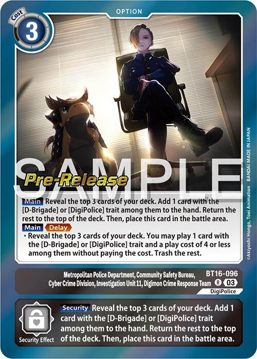 Image for Metropolitan Police Department, Community Safety Bureau, Cyber Crime Division, Investigation Unit 11... [Beginning Observer Pre-Release Cards]