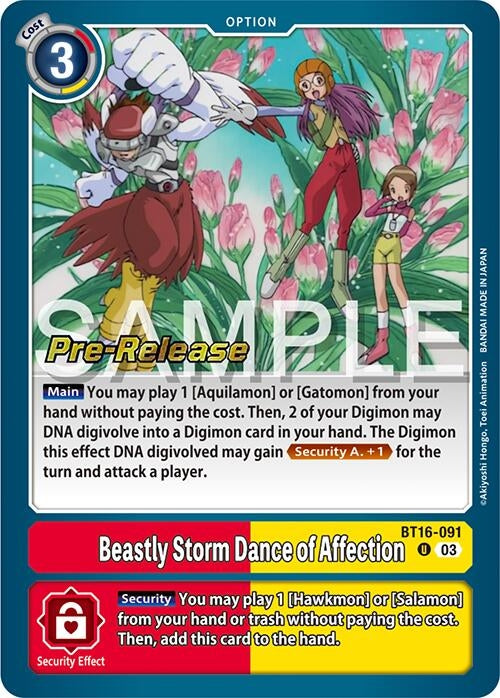 Image for Beastly Storm Dance of Affection [Beginning Observer Pre-Release Cards]