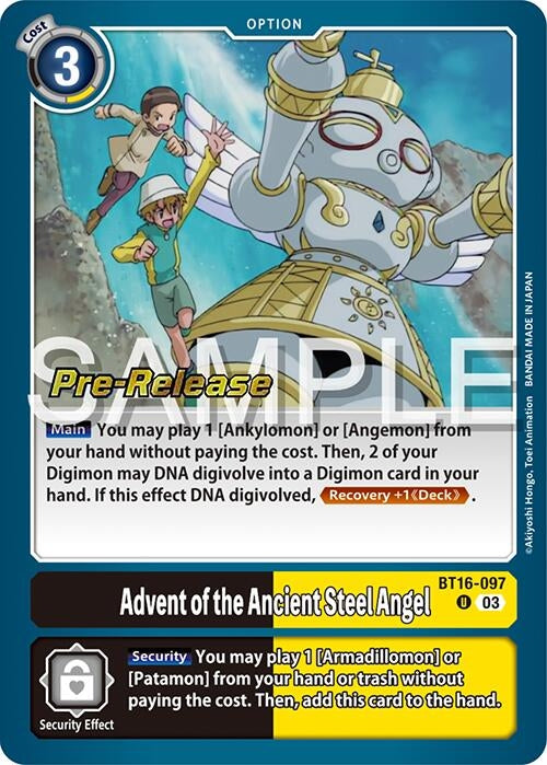 Image for Advent of the Ancient Steel Angel [Beginning Observer Pre-Release Cards]
