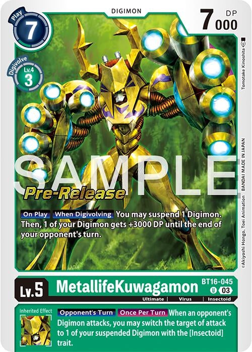 Image for MetallifeKuwagamon [Beginning Observer Pre-Release Cards]