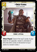 Greef Karga Affable Commissioner (245/262) [SHD]