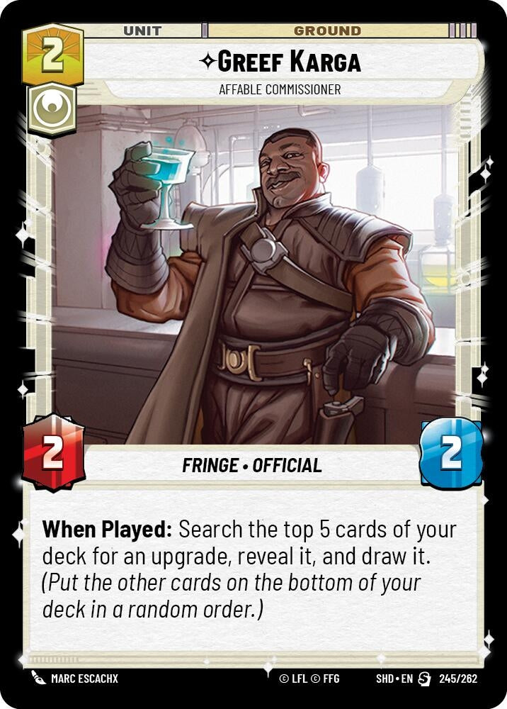 Greef Karga Affable Commissioner (245/262) [SHD]