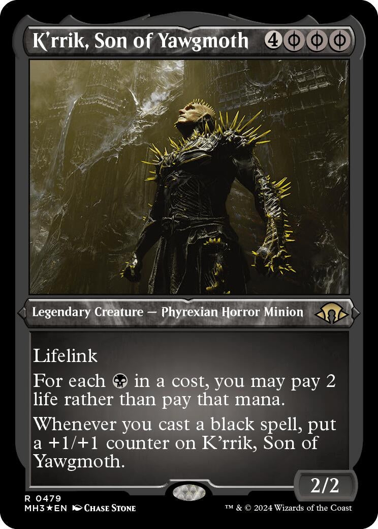 Krrik Son of Yawgmoth Foil Etched (479) [MH3]