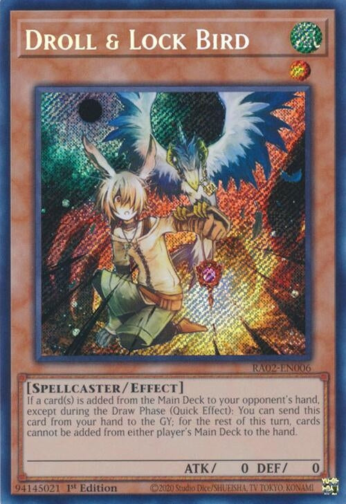 Droll and Lock Bird Secret Rare (RA02-EN006) [RA02]