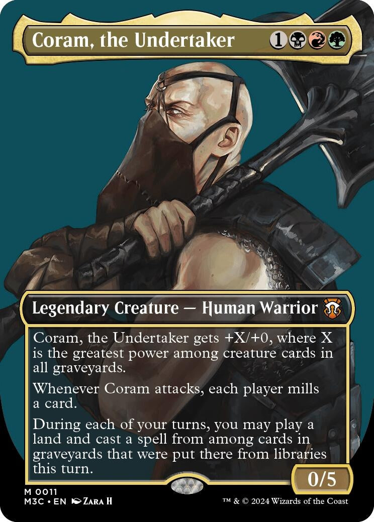 Coram, the Undertaker (Borderless) [Modern Horizons 3 Commander]