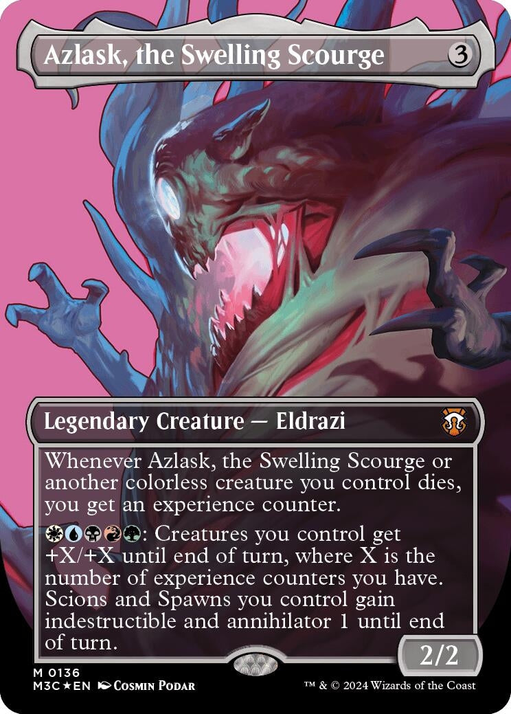 Azlask the Swelling Scourge Borderless Ripple Foil (136) [M3C]