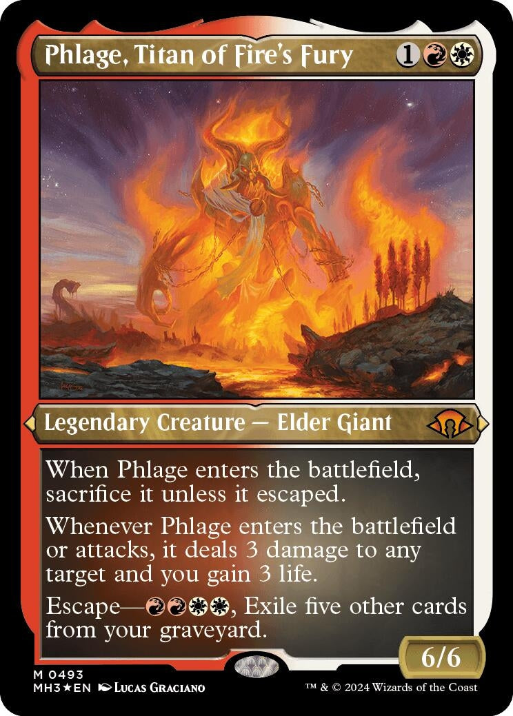 Phlage Titan of Fires Fury Foil Etched (493) [MH3]