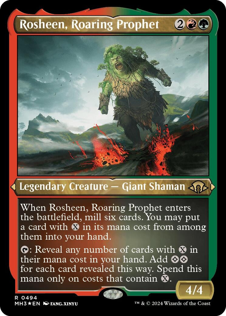 Rosheen Roaring Prophet Foil Etched (494) [MH3]