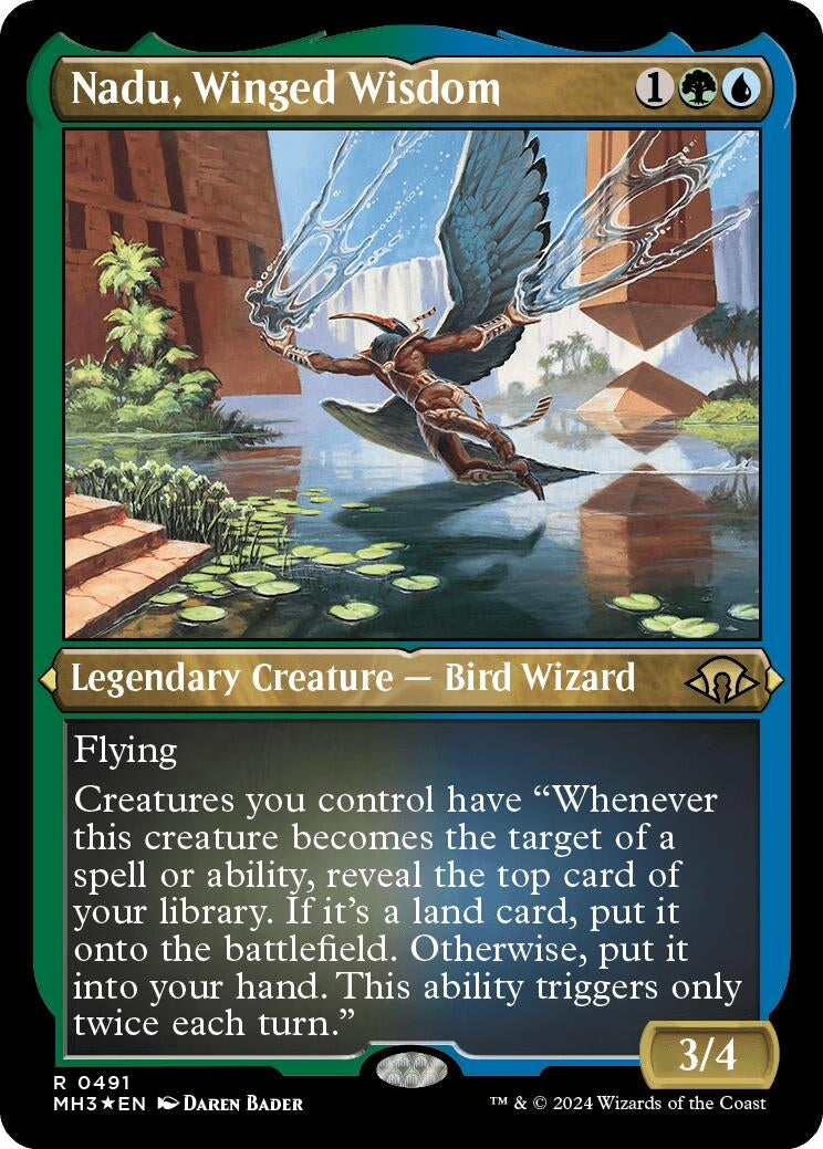 Nadu Winged Wisdom Foil Etched (491) [MH3]