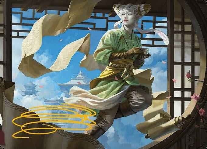 Tamiyo Inquisitive Student Art Card Gold Stamped Signature (17) [ASMH3]
