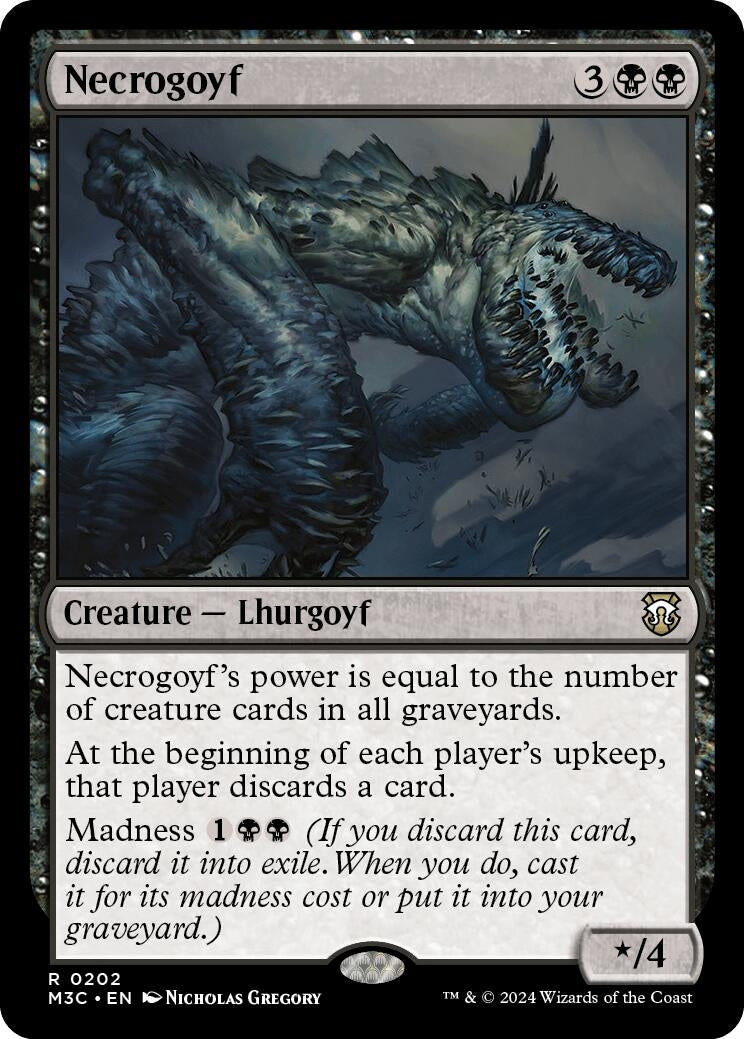 Necrogoyf Ripple Foil (202) [M3C]