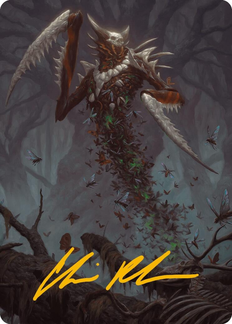 Grist the Plague Swarm Art Card Gold Stamped Signature (18) [ASMH3]
