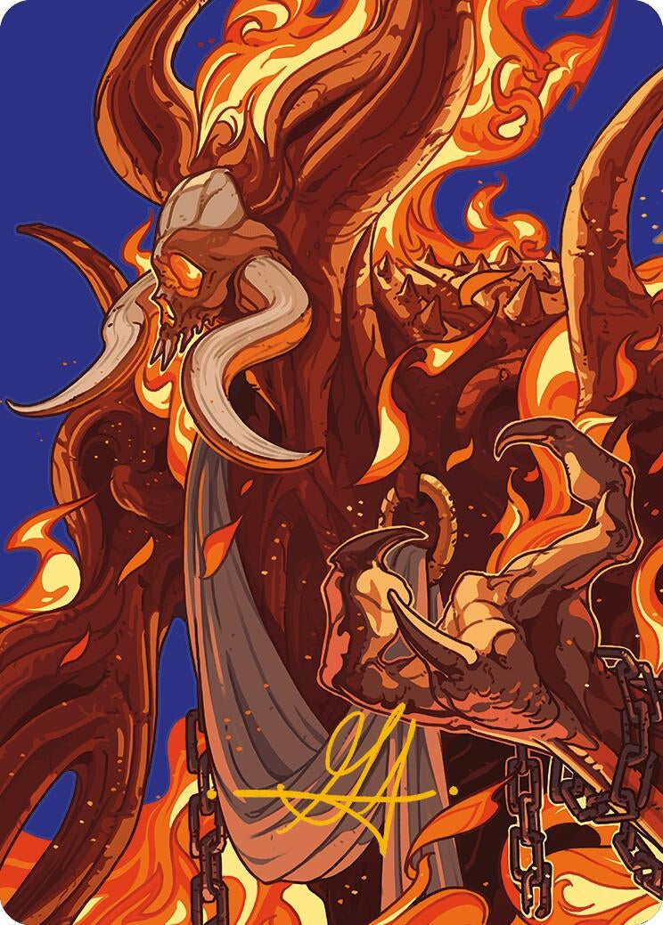 Phlage Titan of Fires Fury Art Card Gold Stamped Signature (50) [ASMH3]