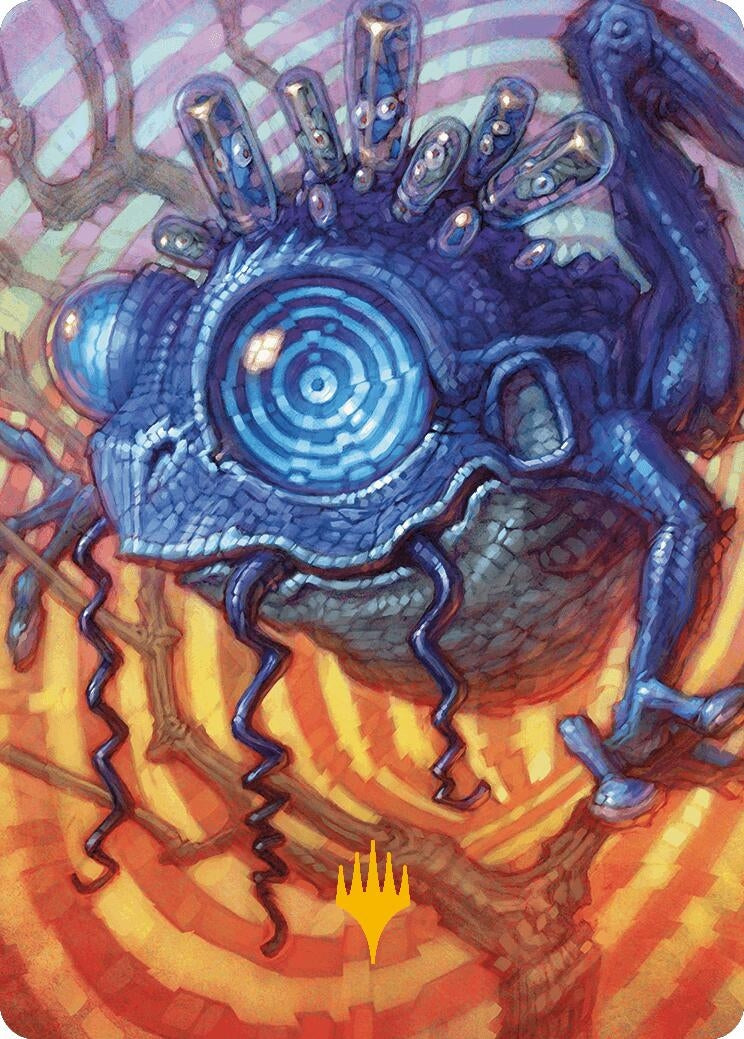 Psychic Frog Art Card Gold Stamped Planeswalker Symbol (41) [ASMH3]