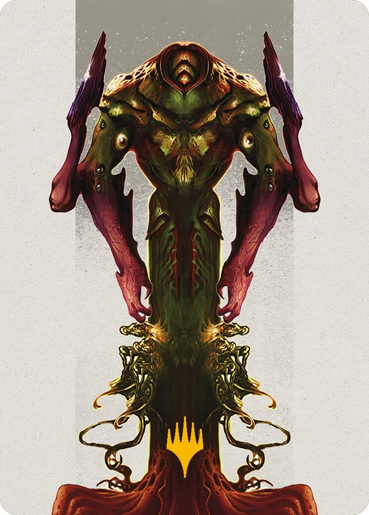 Kozilek the Broken Reality Art Card Gold Stamped Planeswalker Symbol (51) [ASMH3]