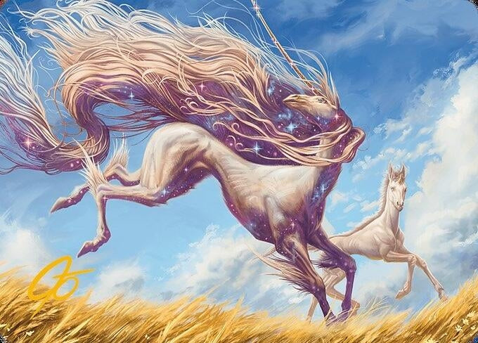 Nyxborn Unicorn Art Card Gold Stamped Signature (1) [ASMH3]