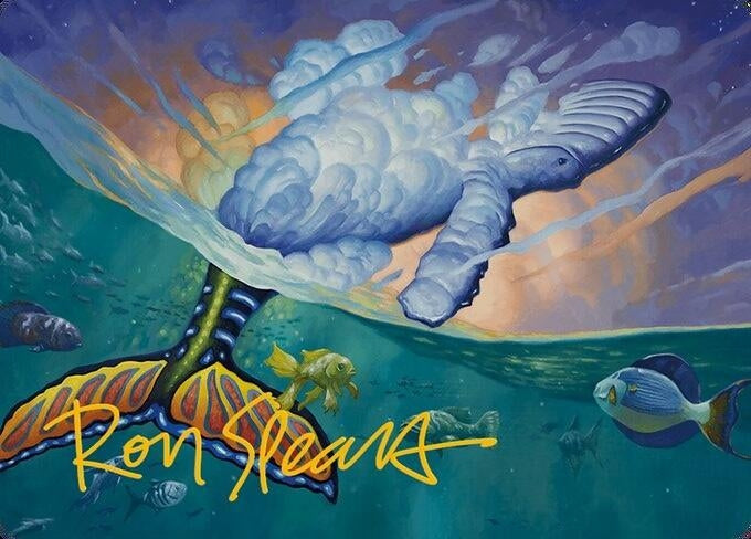 Dreamtide Whale Art Card Gold Stamped Signature (2) [ASMH3]