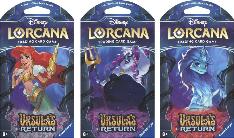 Disney Lorcana Ursulas Return Sleeved Booster Pack Art Bundle Set of 3 () [4]