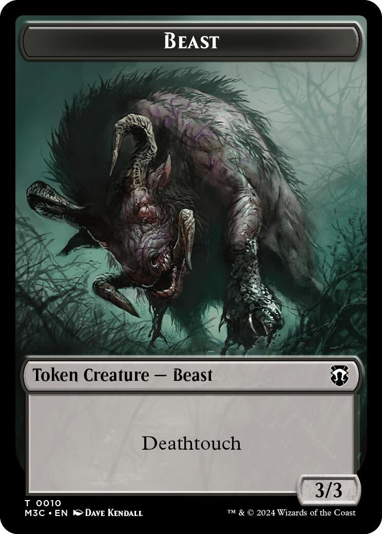 Beast 0010 Shapeshifter 0008 Double Sided Token (10 // 8) [M3C]