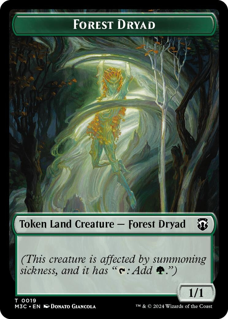 Forest Dryad Boar Double Sided Token (19 // 17) [M3C]