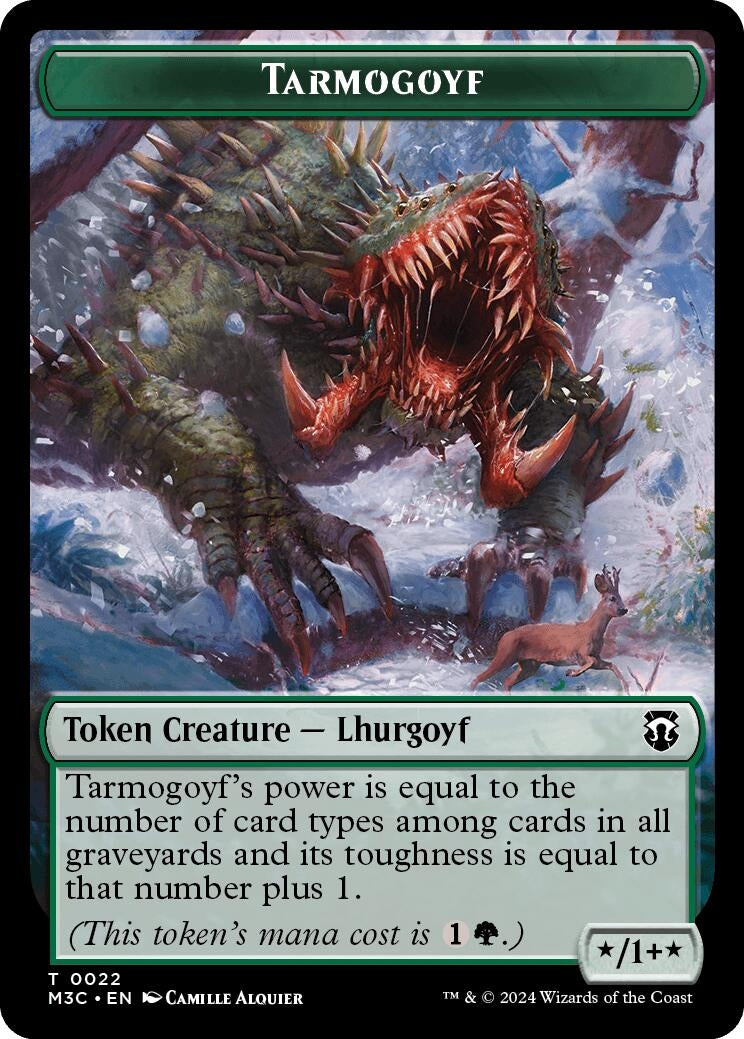 Tarmogoyf Saproling Double Sided Token (22 // 21) [M3C]