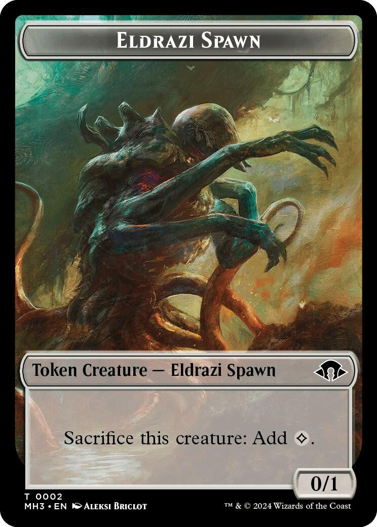 Eldrazi Spawn Fanatic of Rhonas Double Sided Token (2 // 15) [MH3]