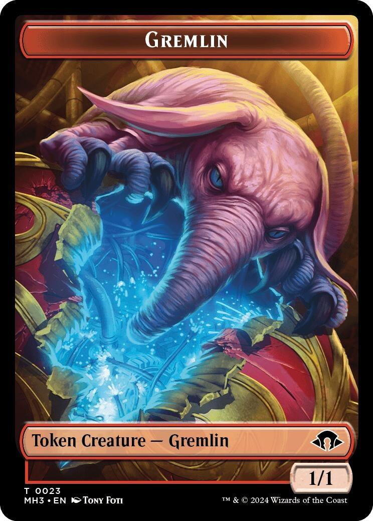 Gremlin Energy Reserve Double Sided Token (23 // 36) [MH3]