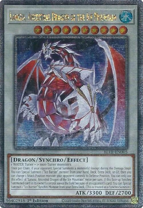Lancea Ancestral Dragon of the Ice Mountain Quarter Century Secret Rare (BLTR-EN005) [BLTR]