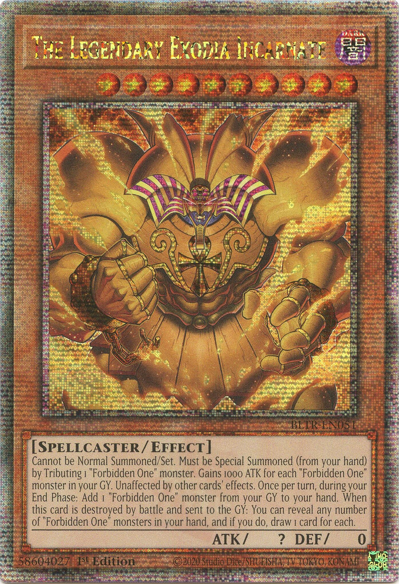 The Legendary Exodia Incarnate Quarter Century Secret Rare (BLTR-EN051) [BLTR]