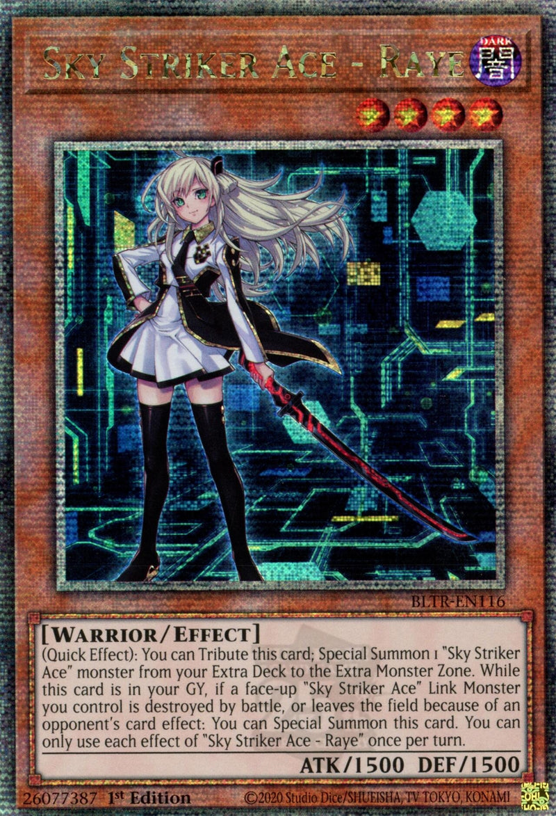 Sky Striker Ace Raye Alternate Art Quarter Century Secret Rare (BLTR-EN116) [BLTR]