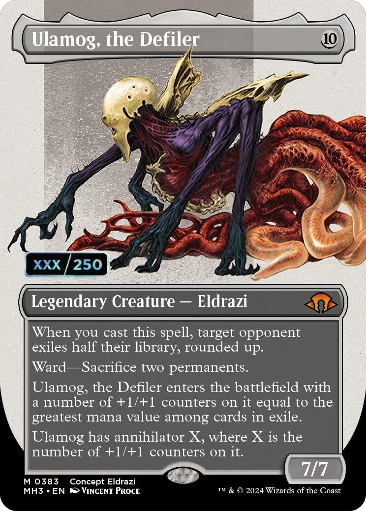 Ulamog the Defiler Borderless Serial Numbered (383) [MH3]