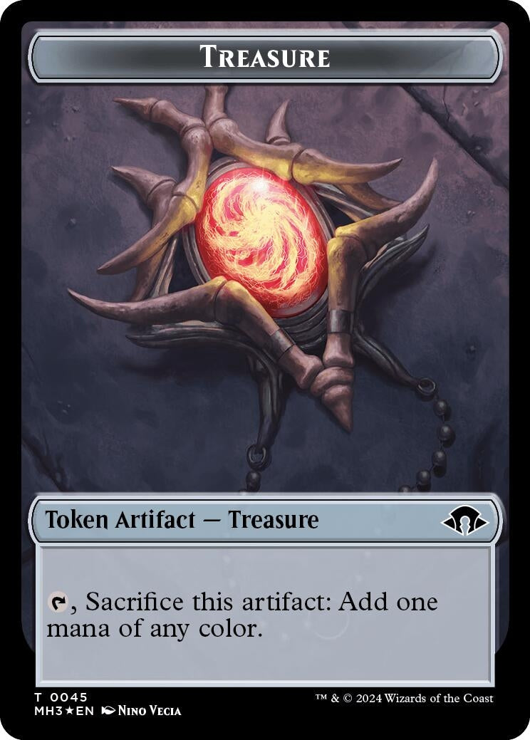 Treasure Ripple Foil Copy Double Sided Token (34 // 1) [MH3]