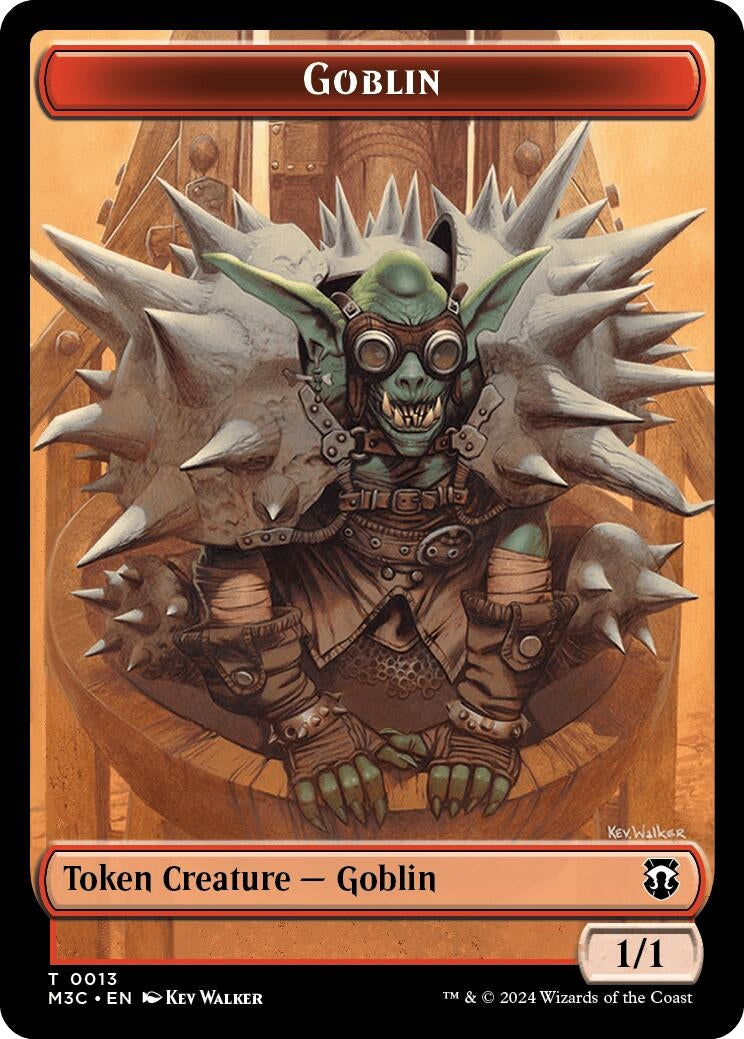 Goblin Ripple Foil Tarmogoyf Double Sided Token (13 // 22) [M3C]