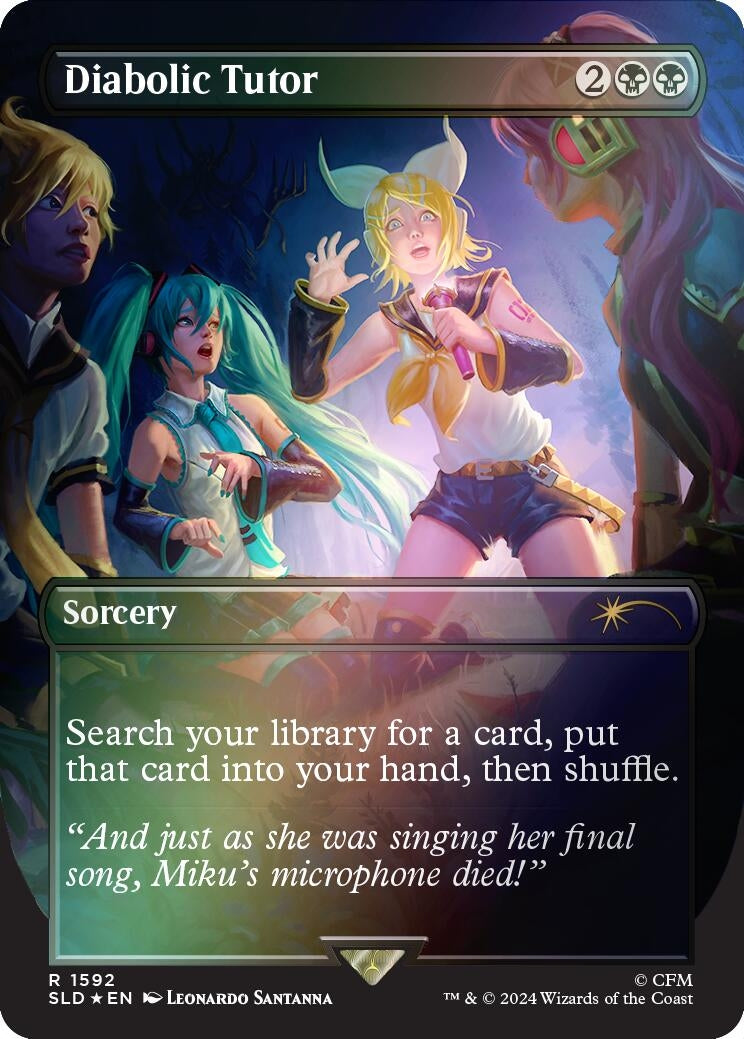 Diabolic Tutor 1592 Rainbow Foil (1592) [SLD]